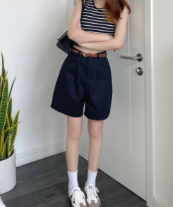 Quần Short Kaki Nữ, Quần Đùi Kaki Cạp Cao