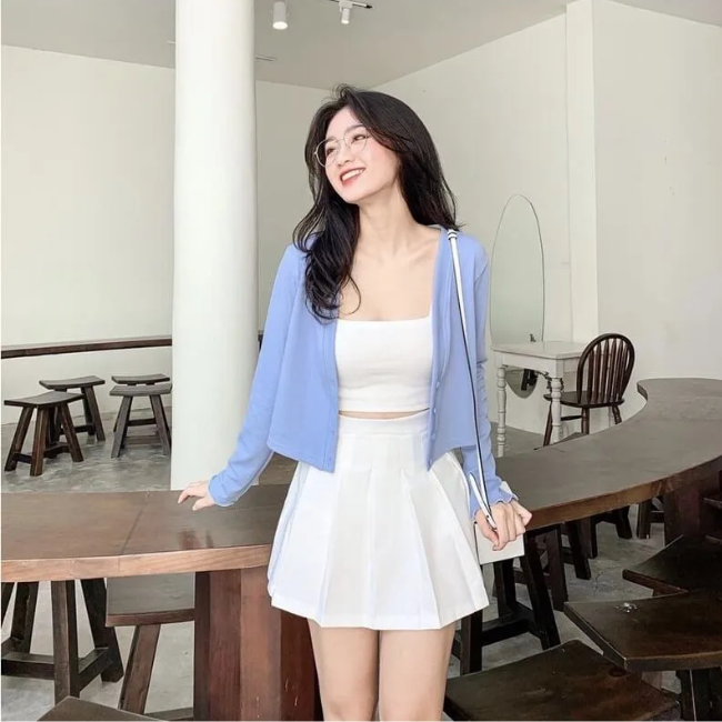 Cách mix áo cardigan ngắn trẻ trung, năng động cho giới trẻ