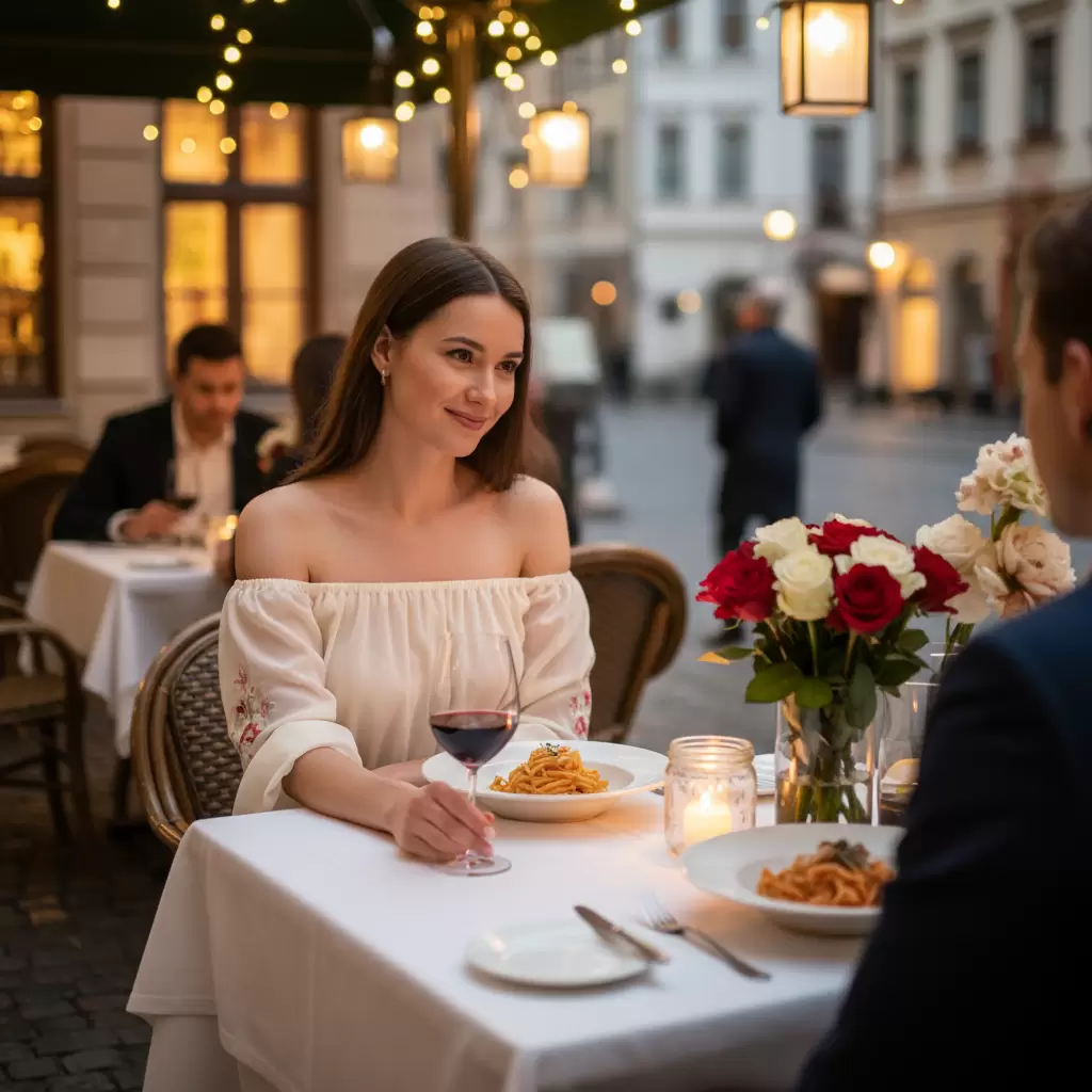 Trang phục trễ vai giúp nàng thêm phần quyến rũ trong buổi hẹn hò