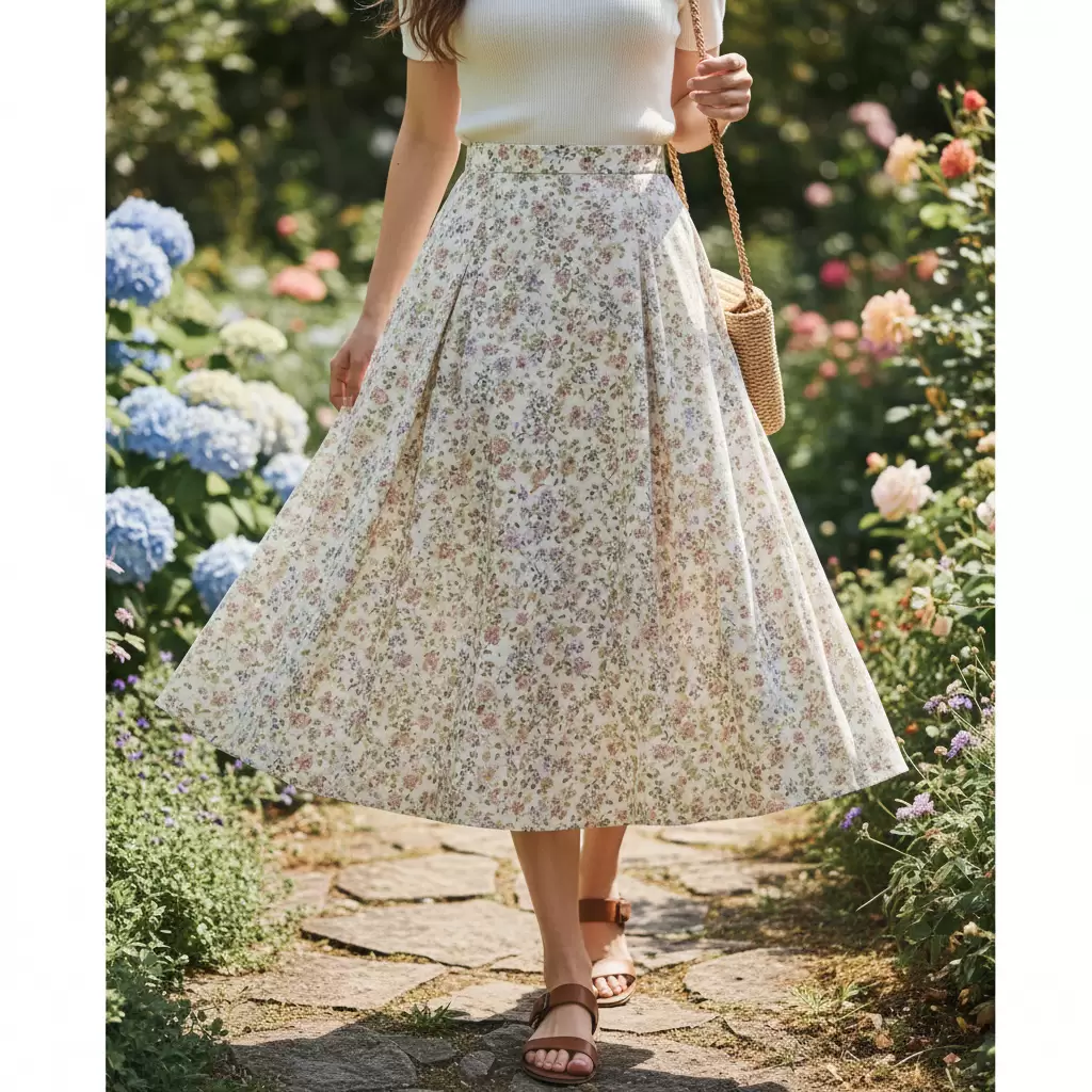 Họa tiết hoa nhí tinh tế giúp tôn lên nét nữ tính và che đi những khuyết điểm nhỏ trên cơ thể