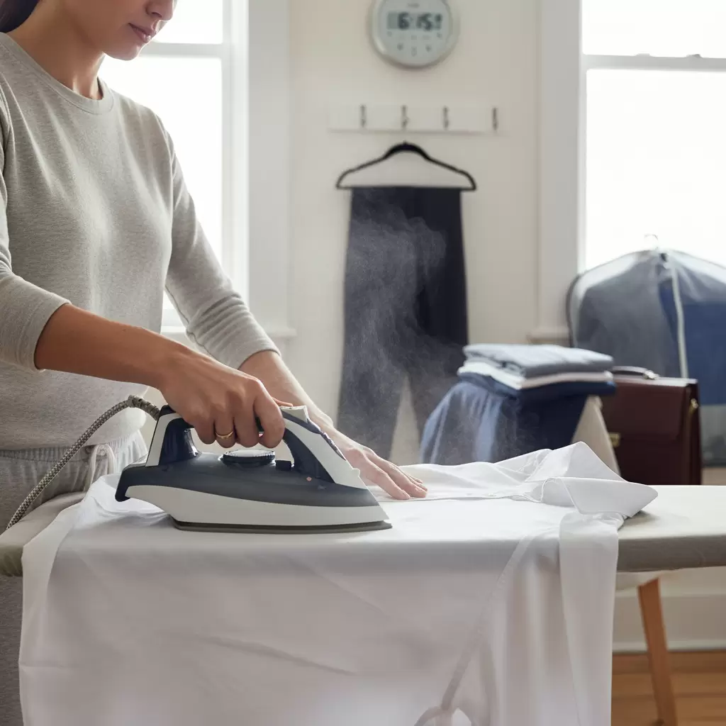 Việc là ủi trang phục phẳng phiu thể hiện sự tỉ mỉ và tôn trọng công việc