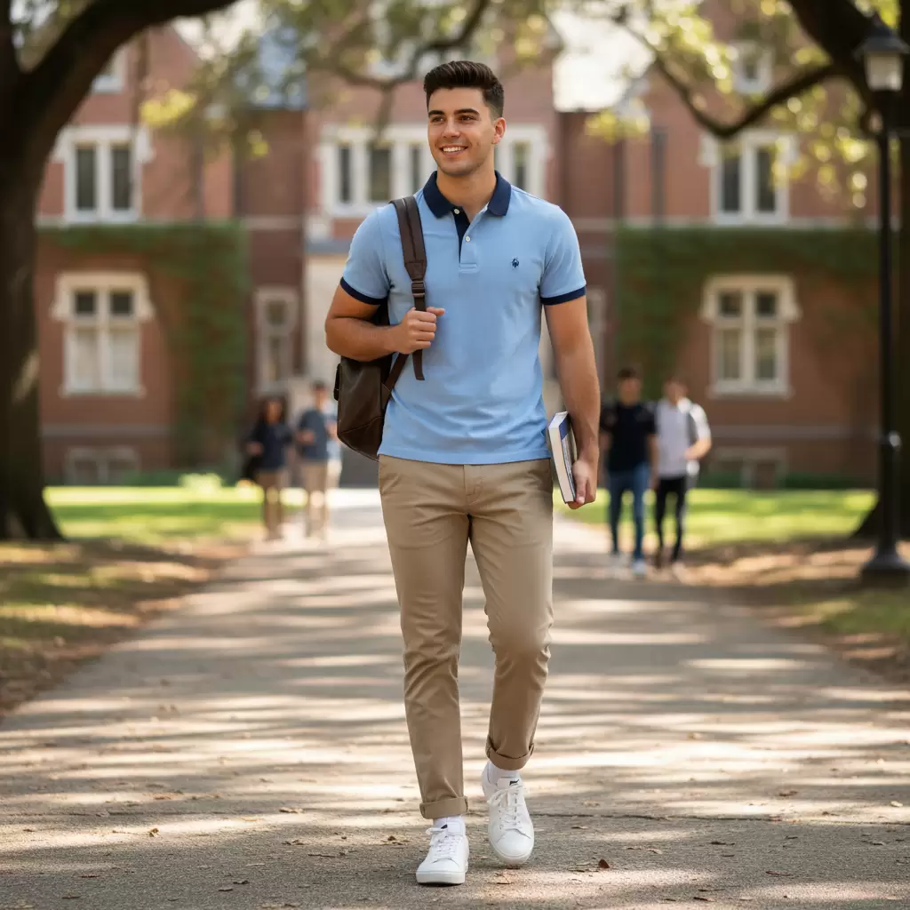 Set đồ năng động và lịch sự dành cho nam sinh cấp 3 khi đến trường