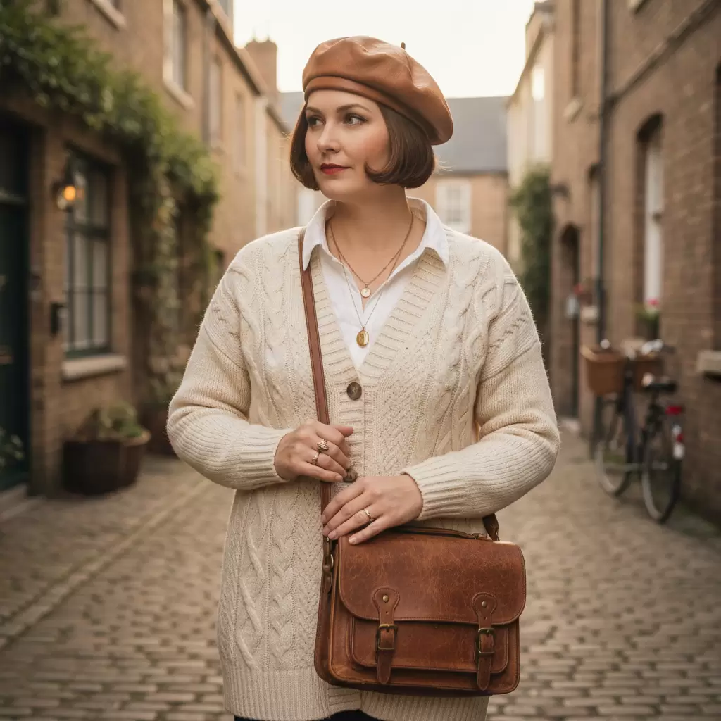 gemini_image_1768311864 Phụ kiện vintage giúp nâng tầm phong cách cho set đồ mùa thu