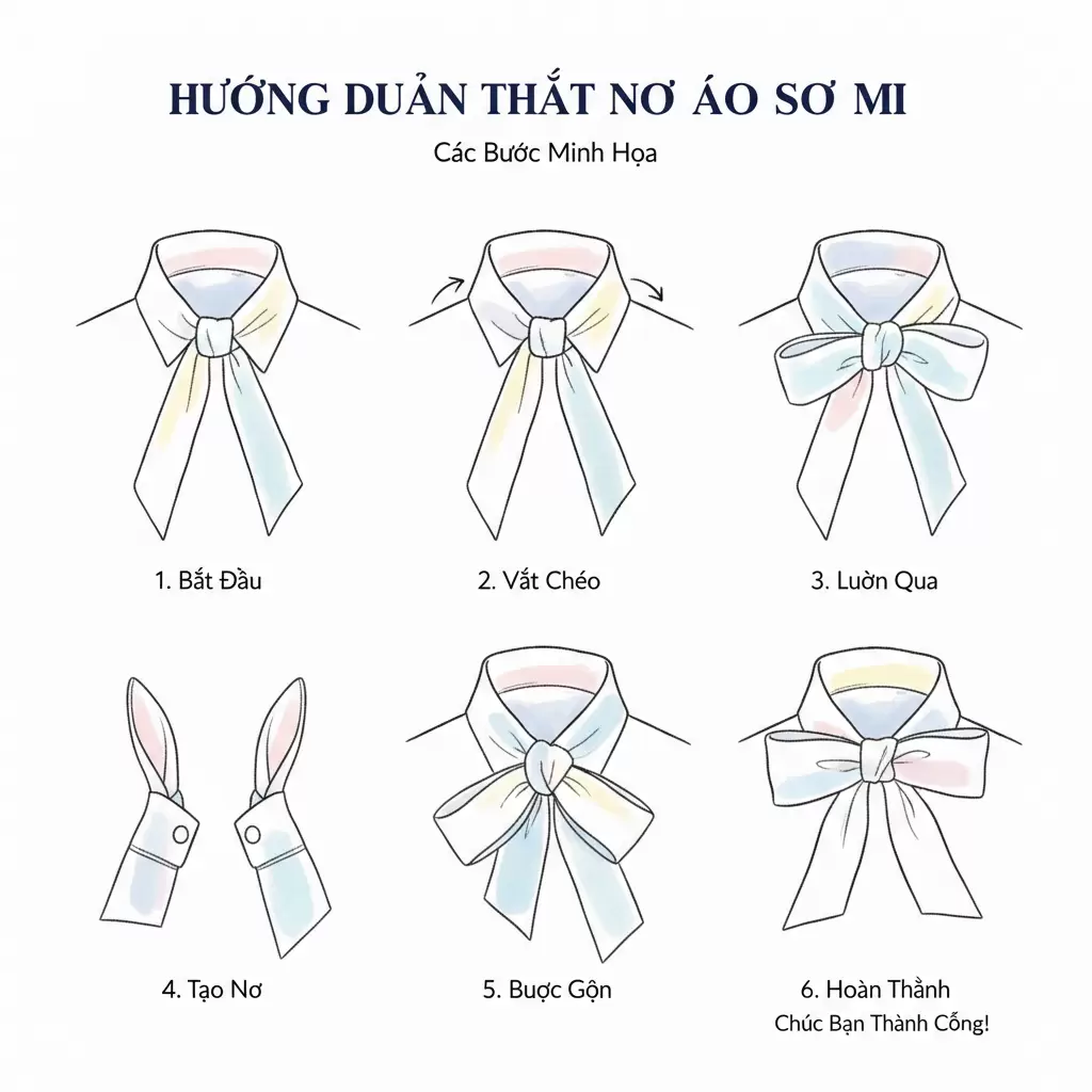 Các bước thực hiện thắt nơ truyền thống đơn giản và nhanh chóng