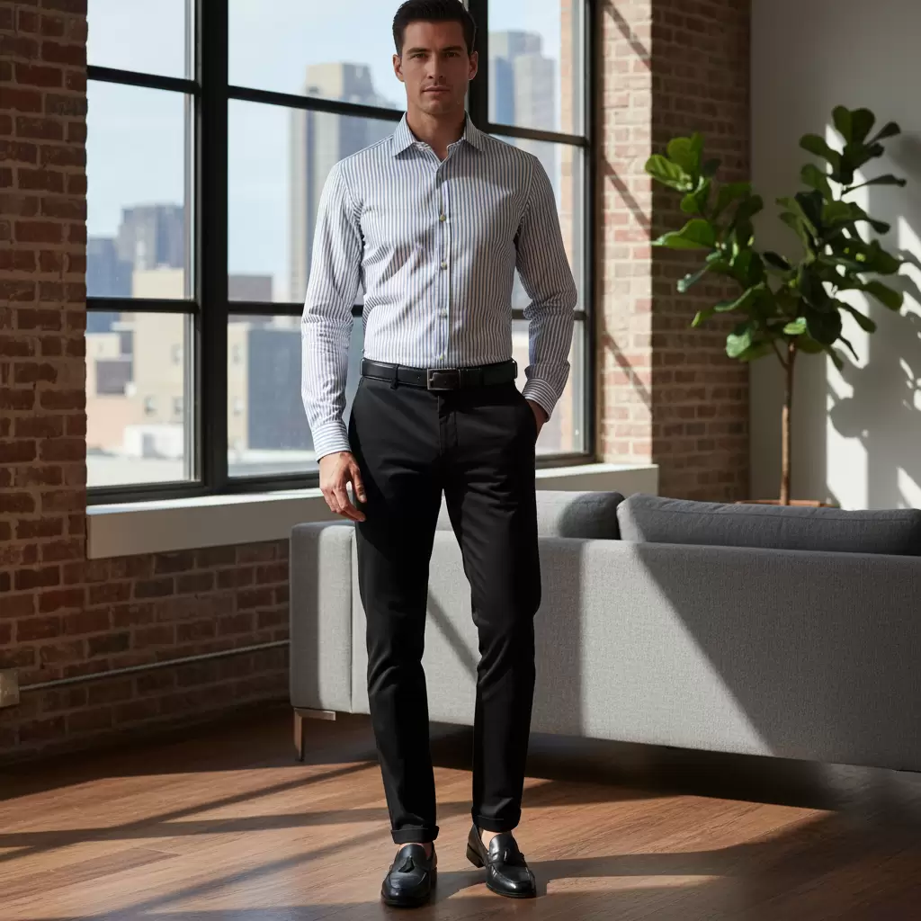 Họa tiết sọc dọc là lựa chọn hàng đầu để tạo cảm giác cao ráo hơn