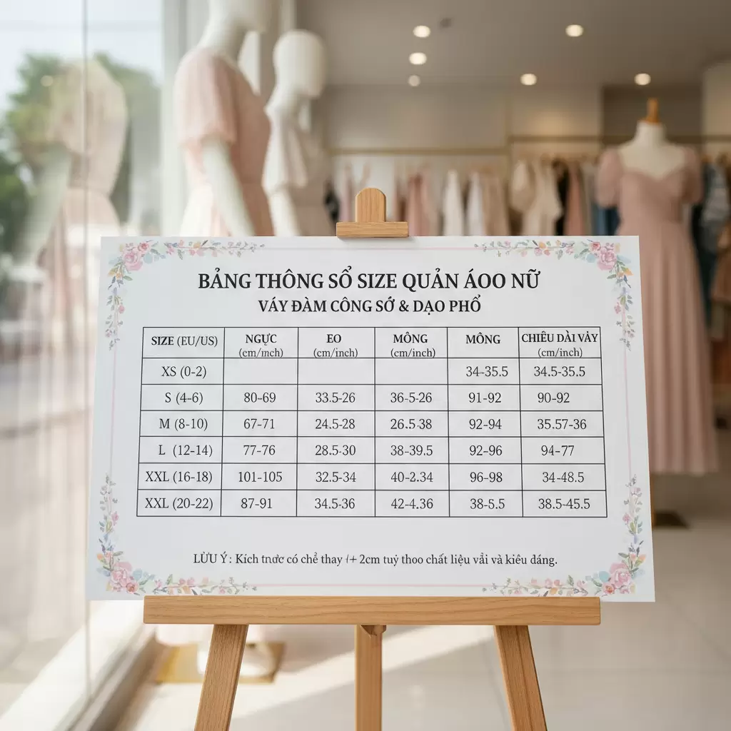 gemini_image_1768317172-1 Bảng quy đổi kích cỡ chuẩn giúp bạn dễ dàng lựa chọn size váy phù hợp