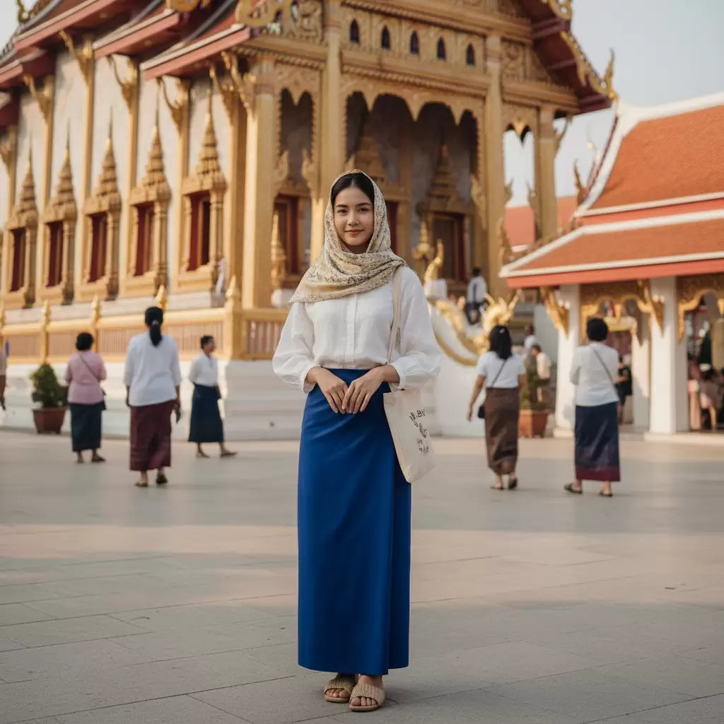 Trang phục kín đáo lịch sự là yêu cầu bắt buộc khi tham quan các ngôi chùa tại Thái Lan