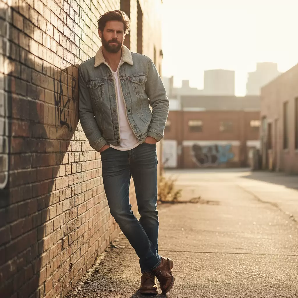 Phong cách denimondenim mang lại vẻ ngoài bụi bặm và đầy nam tính cho phái mạnh