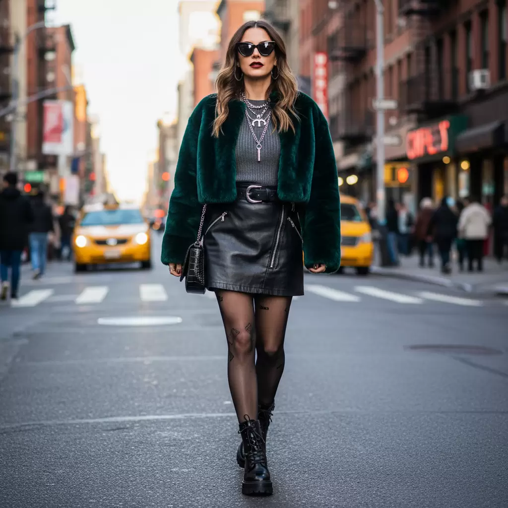 Cách phối đồ với chân váy da cực cá tính và sành điệu cho phái đẹp Cách phối đồ với chân váy da cực cá tính và sành điệu cho phái đẹp