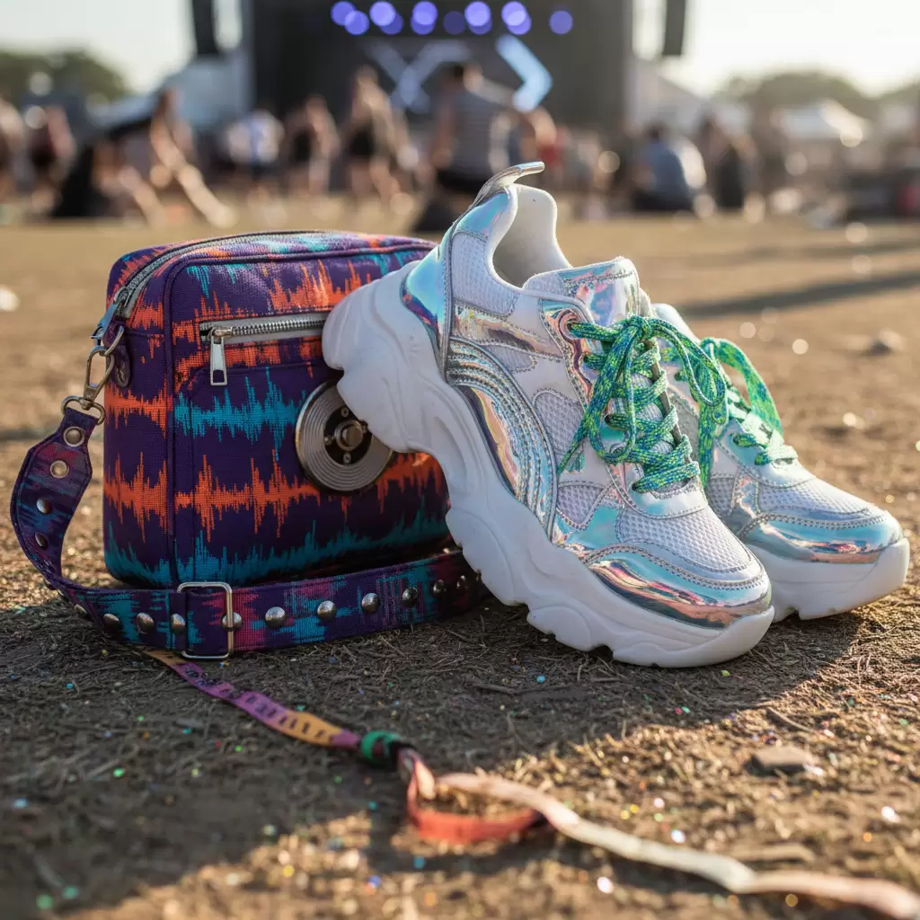 Giày sneaker và túi đeo chéo là những phụ kiện không thể thiếu cho sự tiện dụng