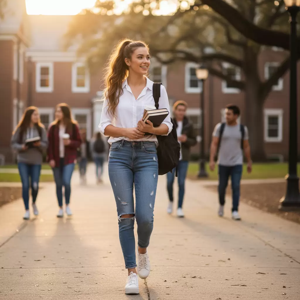 Sự kết hợp giữa sơ mi trắng và quần jean mang lại vẻ ngoài trẻ trung hiện đại