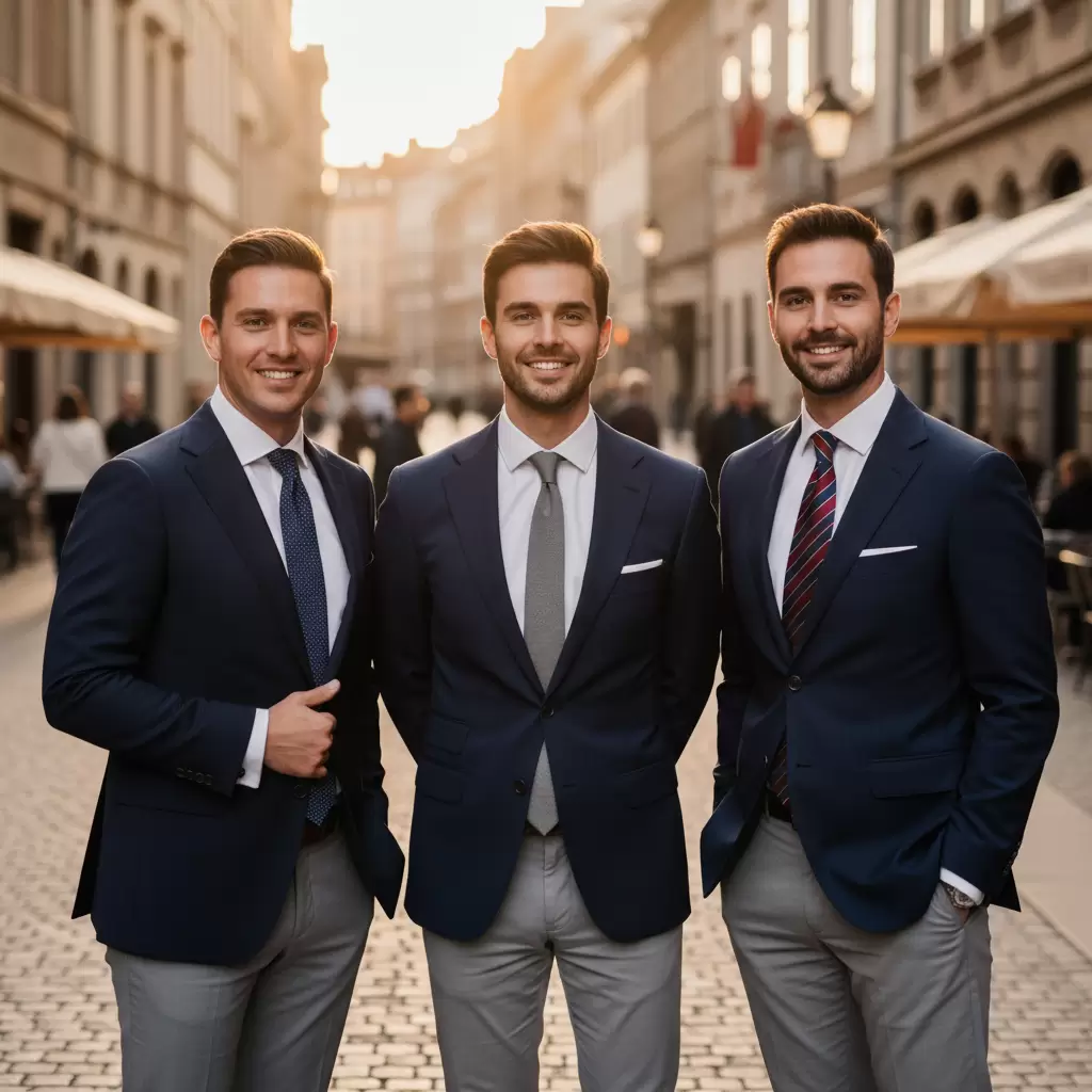 Sự kết hợp hoàn hảo giữa quần tây và áo blazer tạo nên phong cách lịch thiệp