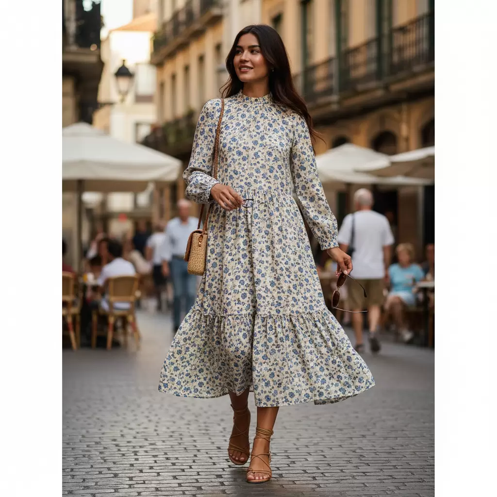 Váy hoa nhí mang lại vẻ ngoài nữ tính và dịu dàng cho phái đẹp