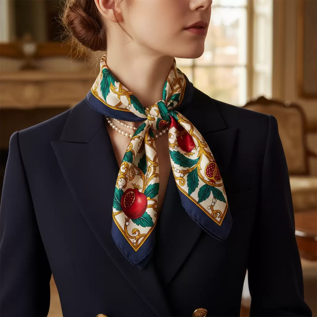 Khăn lụa mang lại vẻ đẹp quý phái và mềm mại cho phái nữ