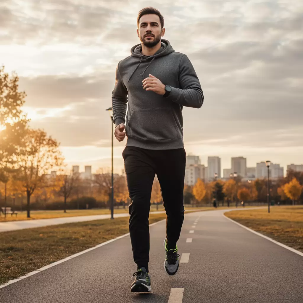 Sự kết hợp giữa giày K2 và quần jogger mang lại vẻ ngoài năng động cho nam giới