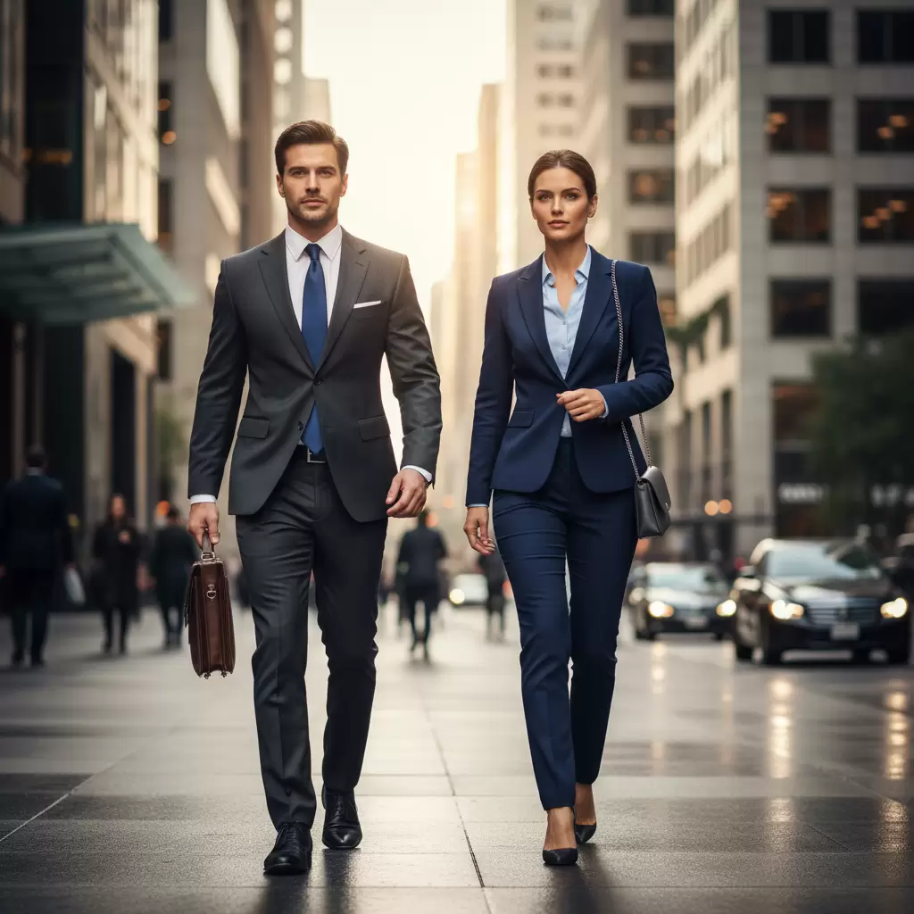 Phong cách phối đồ chuyên nghiệp và thanh lịch dành cho cả nam và nữ khi gặp gỡ đối tác