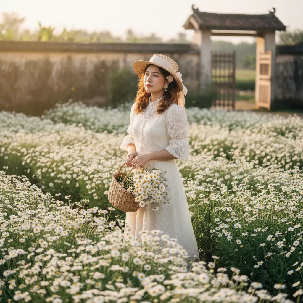 Phong cách vintage mang lại vẻ đẹp cổ điển và đầy lãng mạn giữa vườn hoa